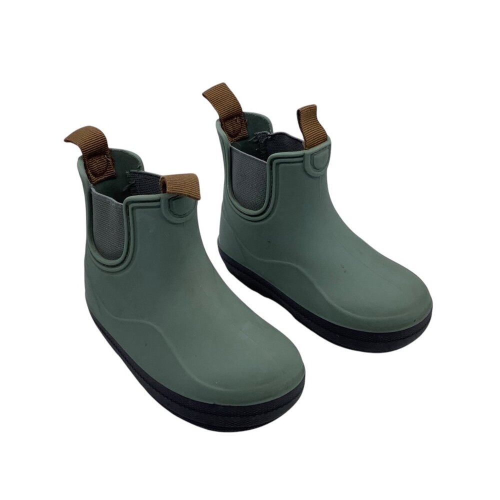 Zara Rubber Rain Ankle Boots Size 22‎ Green 2 Year Old Toddler Slip On